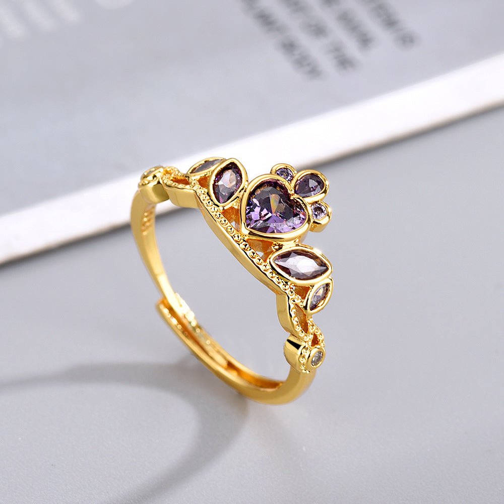 Love Princess Zircon Wind Ring - MagicWhisper Boutique