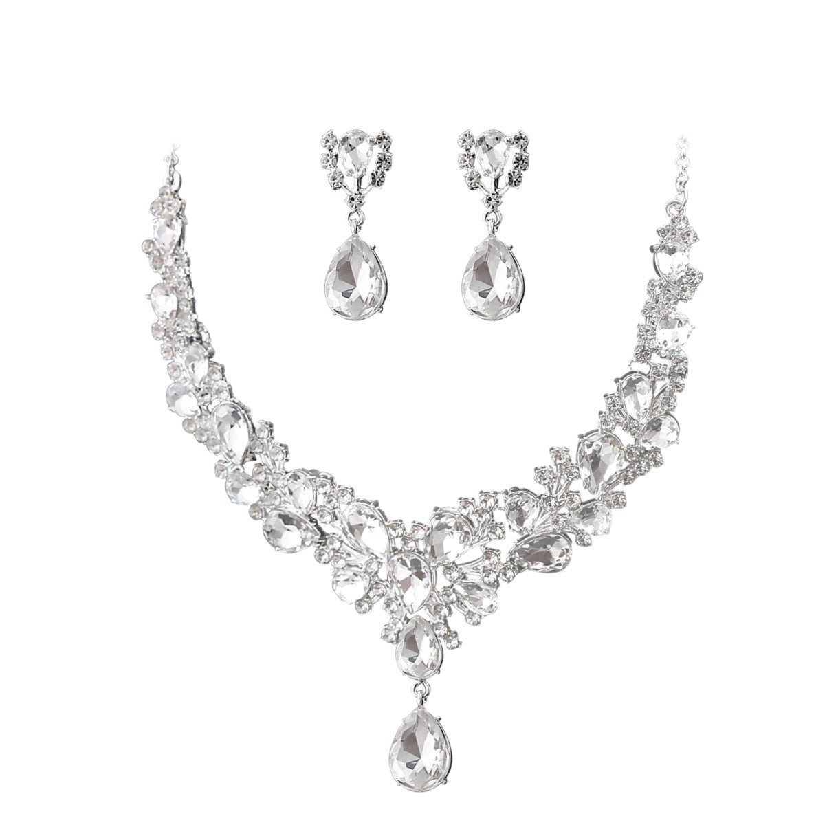 “Royal Teardrop Crystal Bridal Jewelry Set ✨” - MagicWhisper Boutique