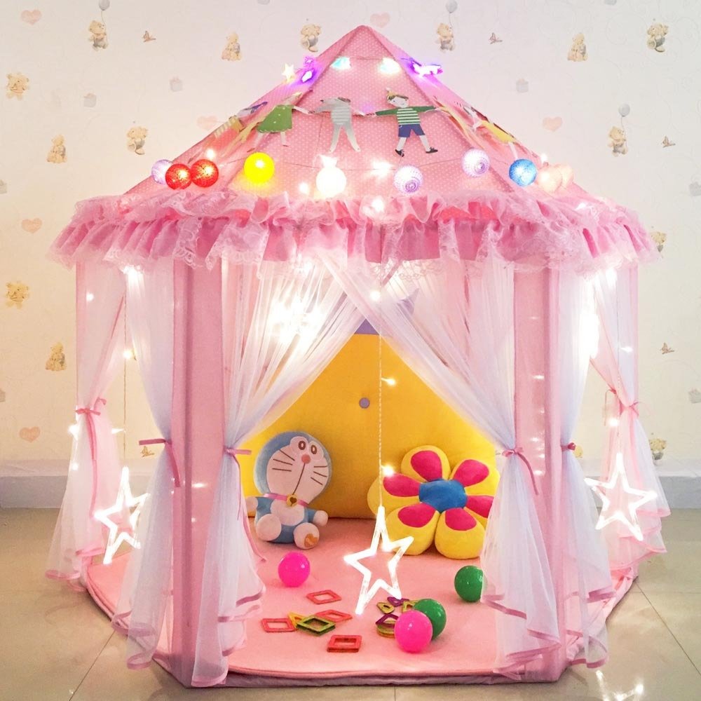 Portable Children's Tent for Kids Tent Toys Girls Princess Castle Tipi Infantil Children's House Vigvam Teepee Baby Tent Gifts - MagicWhisper Boutique