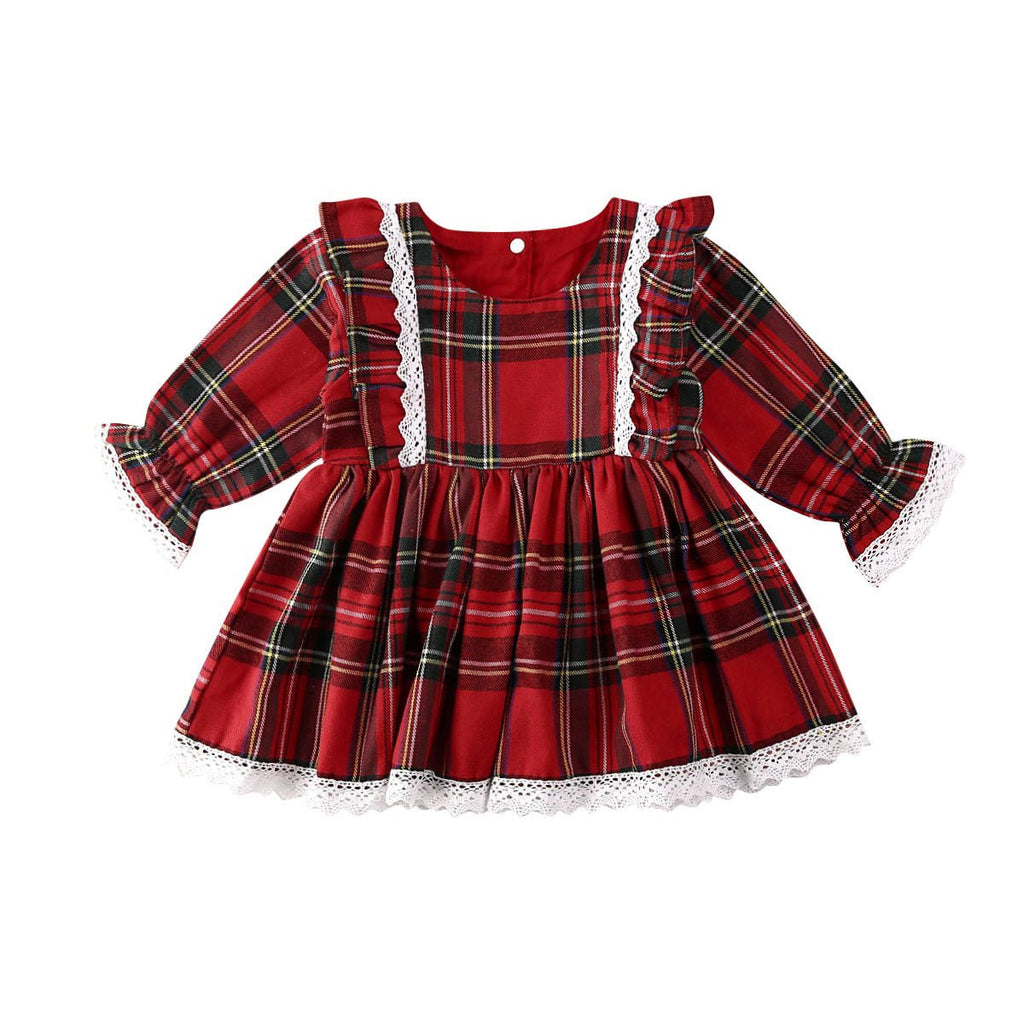 Christmas Red Dress Toddler Baby Kid Girls Lace - MagicWhisper Boutique