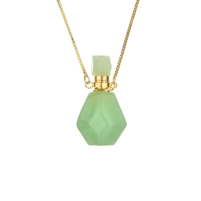 “Enchanted Amethyst & Rose Quartz Perfume Pendant ✨” - MagicWhisper Boutique