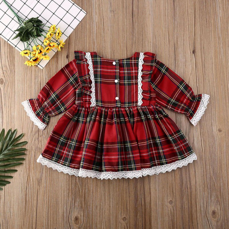 Christmas Red Dress Toddler Baby Kid Girls Lace - MagicWhisper Boutique