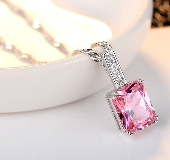 Pink Princess Zirconia Necklace - MagicWhisper Boutique