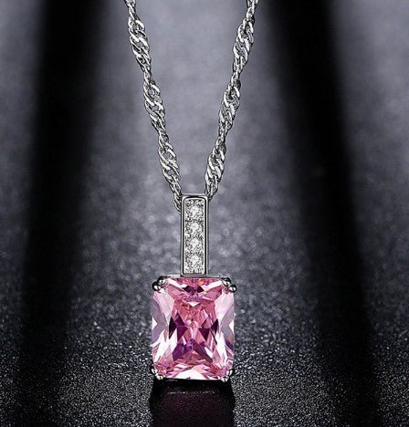 Pink Princess Zirconia Necklace - MagicWhisper Boutique