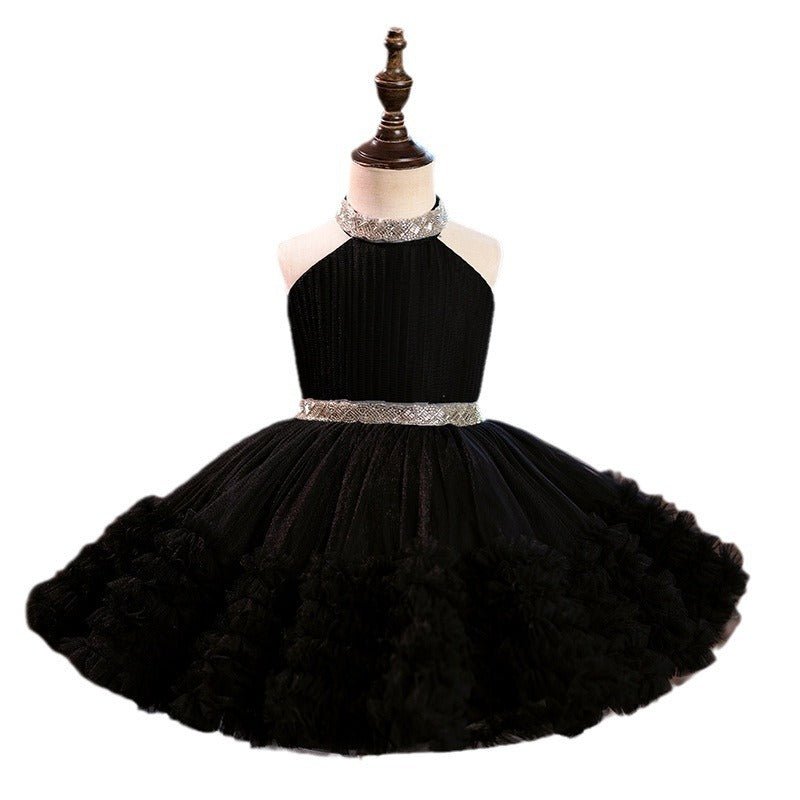 Classic Black Fall Princess Dress for Girls - MagicWhisper Boutique