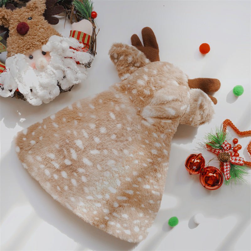 “Reindeer Cozy Pet Cape Sweater ✨” - MagicWhisper Boutique
