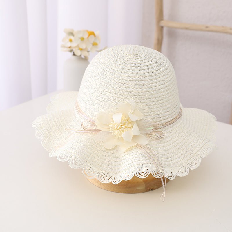 Children's Summer Sunshade Flower Princess Straw Hat Backpack Set - MagicWhisper Boutique