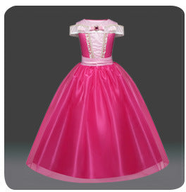 Girls Timeless Solid Princess Dress for Special Occasions
