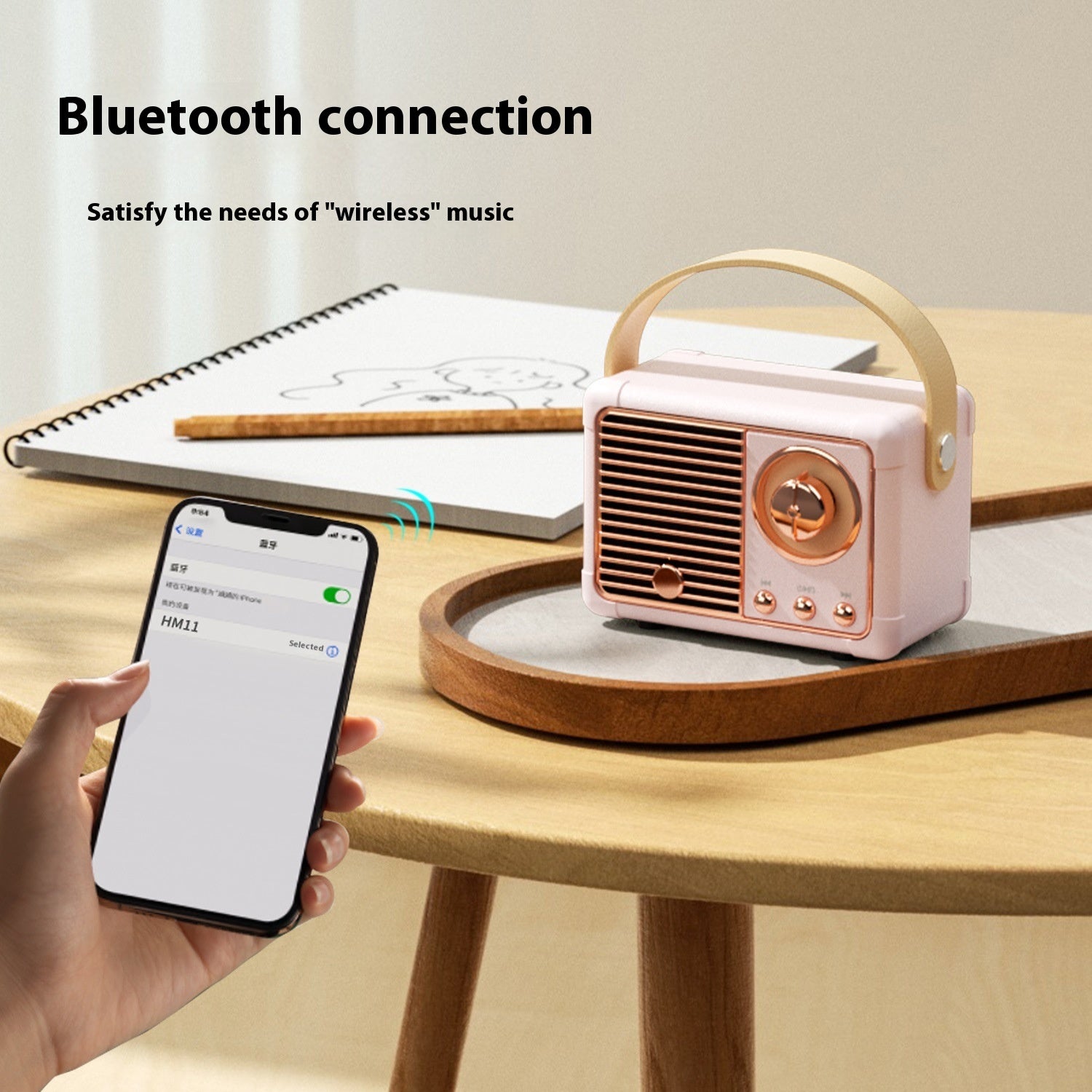 Bluetooth Audio Retro Mini Portable Wireless Card Vehicle - mounted Speakers Desktop Audio - MagicWhisper Boutique
