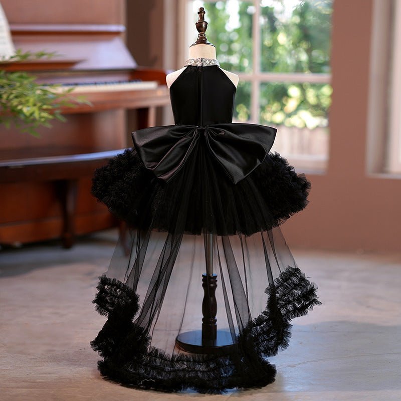 Classic Black Fall Princess Dress for Girls - MagicWhisper Boutique
