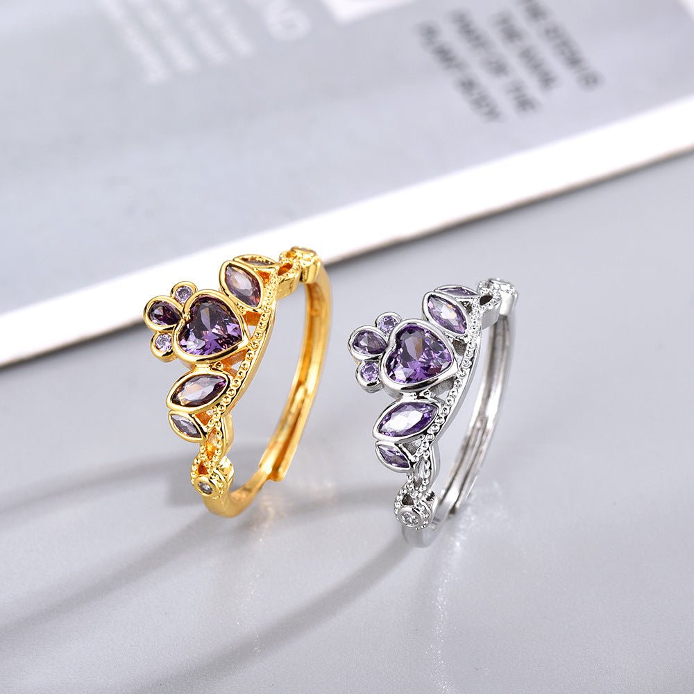 Love Princess Zircon Wind Ring - MagicWhisper Boutique