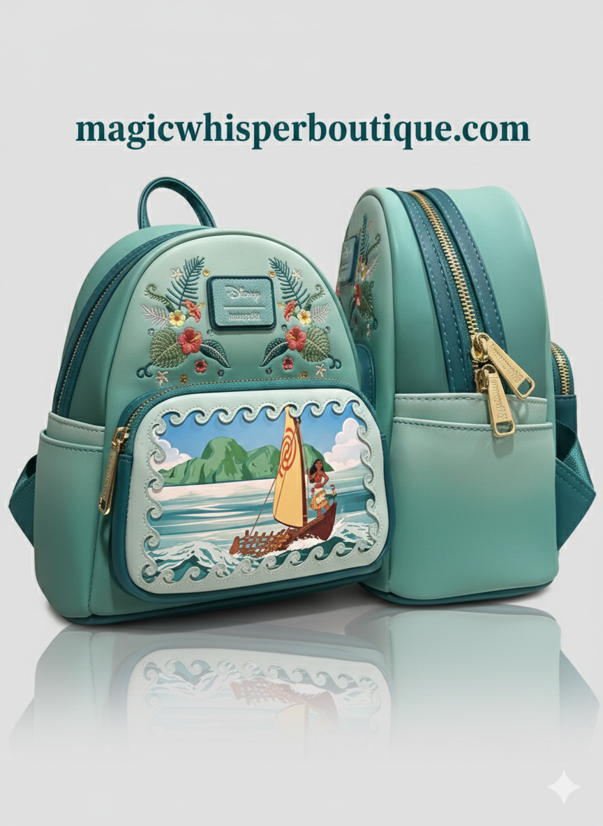 Loungefly Disney Moana Ocean Embroidery Mini Backpack