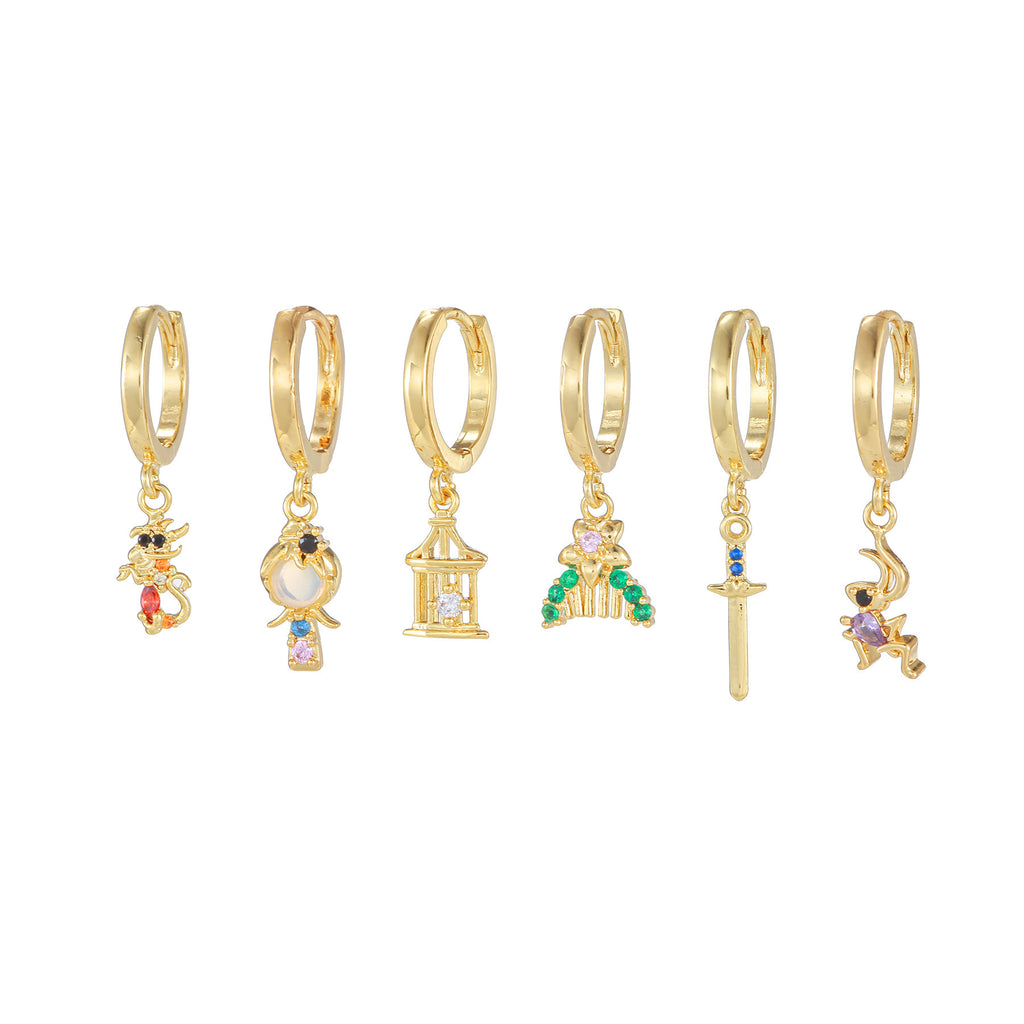 Women's Cartoon Princess Series Ear Clip Suit - MagicWhisper Boutique