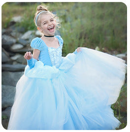 Girls Timeless Solid Princess Dress for Special Occasions