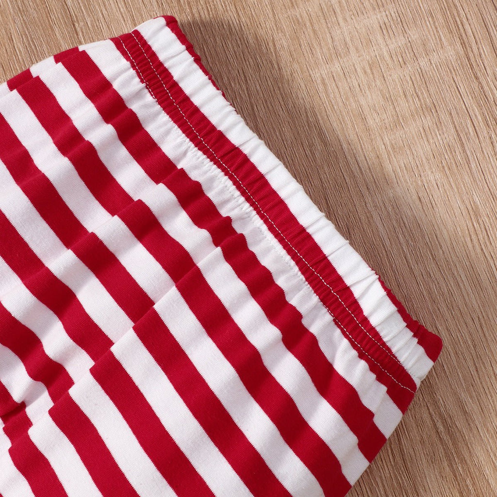 Kids Christmas Elk Striped Hat Set - MagicWhisper Boutique