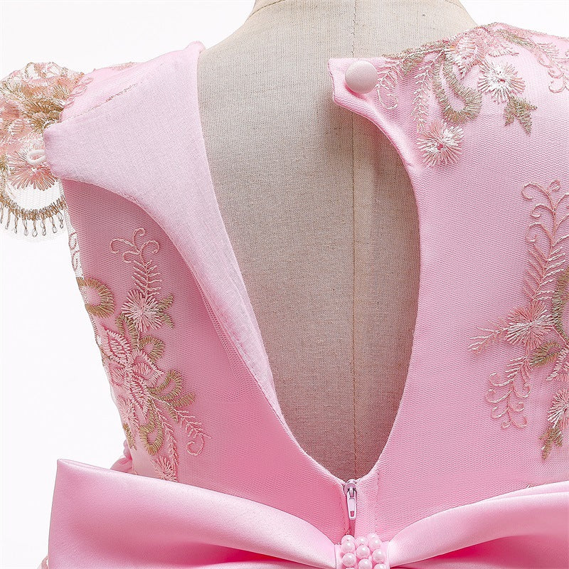 Elegant Western-Style Flower Girl Wedding Dress