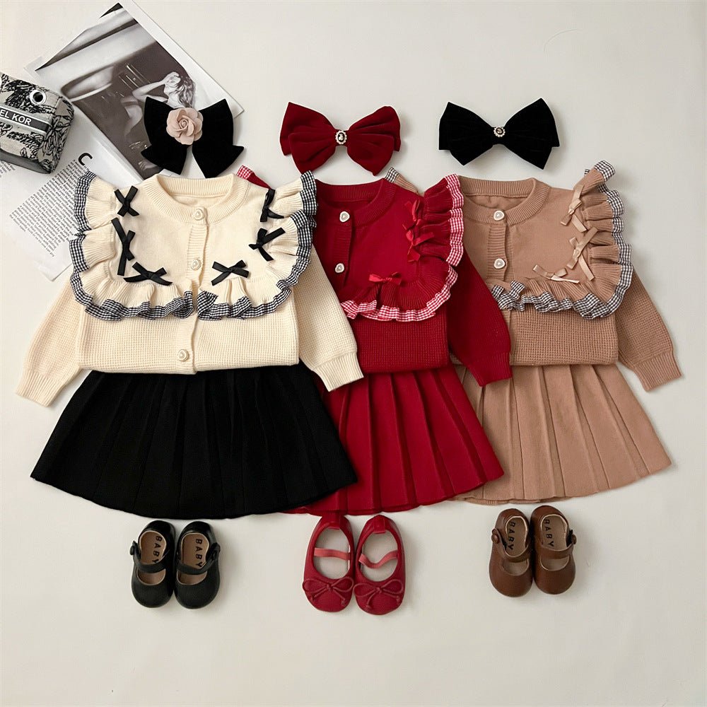 Elegant Ruffled Bow Princess Outfit - MagicWhisper Boutique